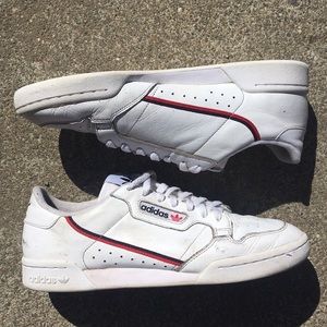 White Adidas Continentals Size 11